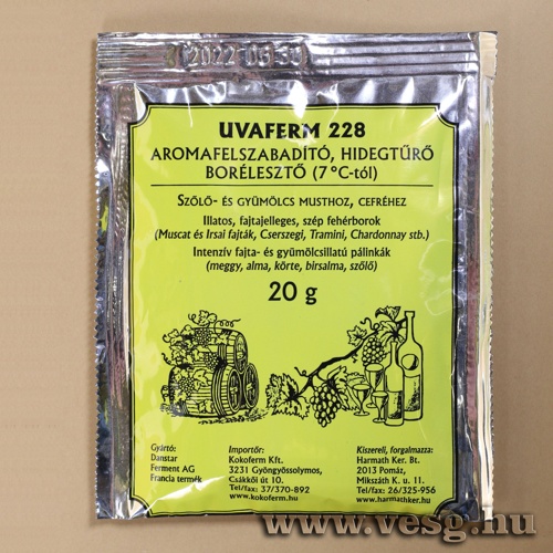 Uvaferm 228 /Aromafelszabadt,Hidegtr Borleszt/ 20g