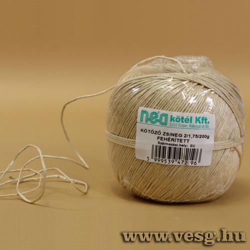 Kenderzsineg Feh�r�tett 2/1,75/200g