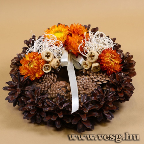 Tobozkoszor� 15cm /Narancss�rga/