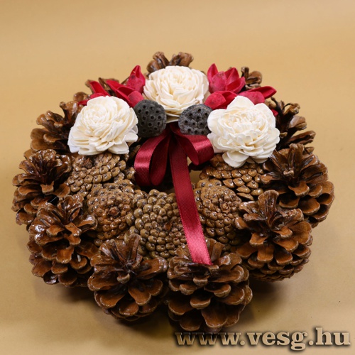 Tobozkoszor� 15cm /Piros/