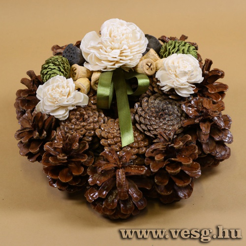 Tobozkoszor� 15cm /Z�ld/