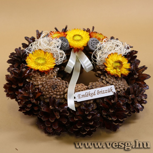 Tobozkoszor� 20cm /S�rga/