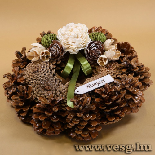 Tobozkoszor� 20cm /Z�ld/